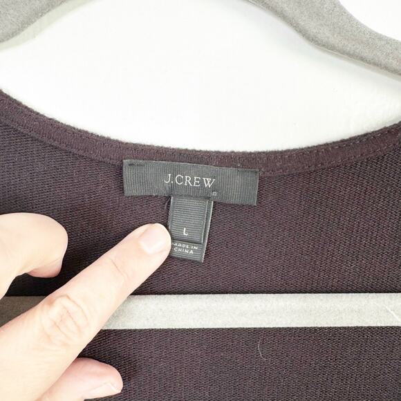 J. Crew Tie Front Long Line Cardigan Black Size Large L Closet Staple H9759 - Picture 6 of 9